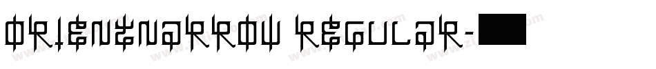 OrientNarrow Regular字体转换